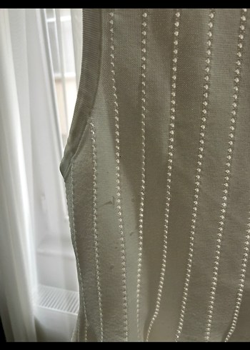 Beyaz Kolsuz Peplum Bluz - Görsel 4