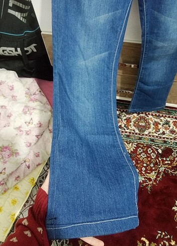 Zara Mavi Jean bol paça kot pantolon