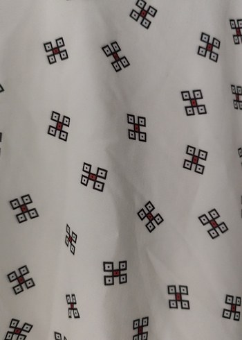 Diğer Baskılı Beyaz Kolsuz Mini Bluz