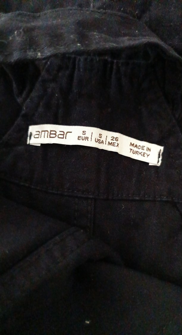 Kadın Siyah Denim Midi Salopet - Görsel 3