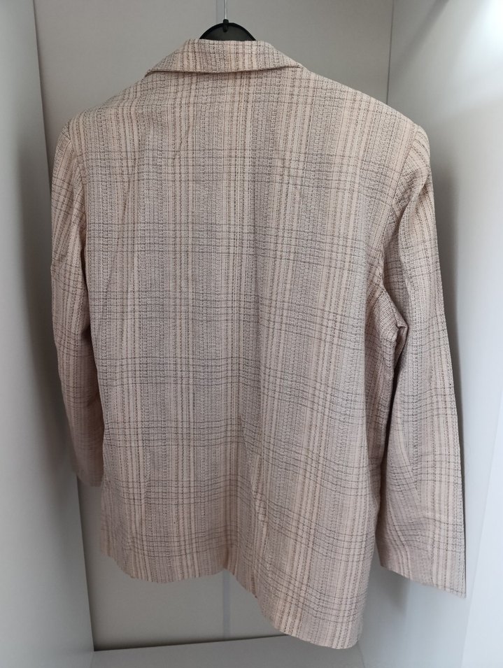 Bej KadınDüğmeli Blazer Ceket - Görsel 2