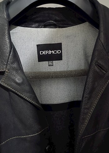 Deri Siyah Düğmeli Erkek Ceket - Görsel 2