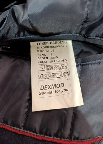 Düğmeli Lacivert Süet Midi Erkek Kaban - Görsel 4