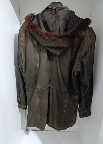 Kahverengi Kürklü Deri Kadın Ceket - Görsel 2