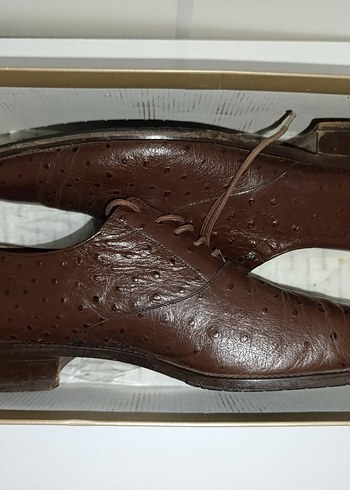 Koyu Kahverengi Deri Klasik Erkek Ayakkabı - Görsel 2