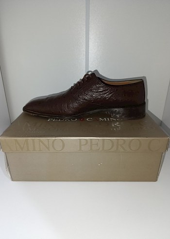 Koyu Kahverengi Deri Klasik Erkek Ayakkabı - Görsel 4