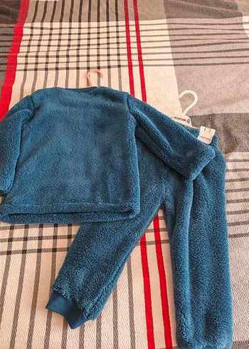 2 Yaş Beden mavi Renk Mavi polar Bebek Takımı
