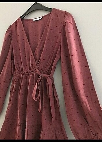 Pull and bear pembe elbise
