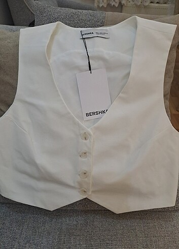 s Beden beyaz Renk Bershka Yelek