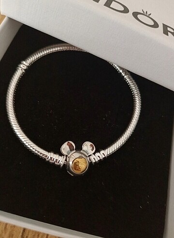 Pandora bileklik Mickey 100 yaar S925 Silver ve 14 carat altin