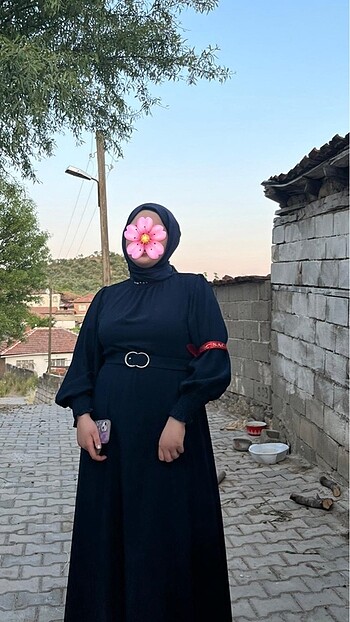 Lercivert taşlı abiye