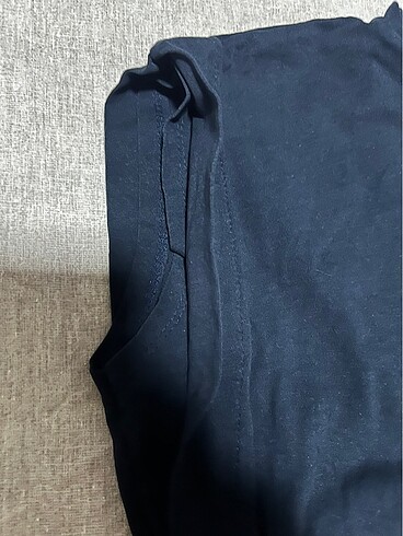 m Beden Lacivert kolsuz T-shirt