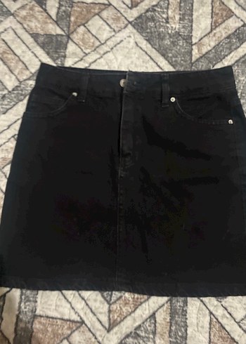 Diğer Siyah Denim Mini kot Etek
