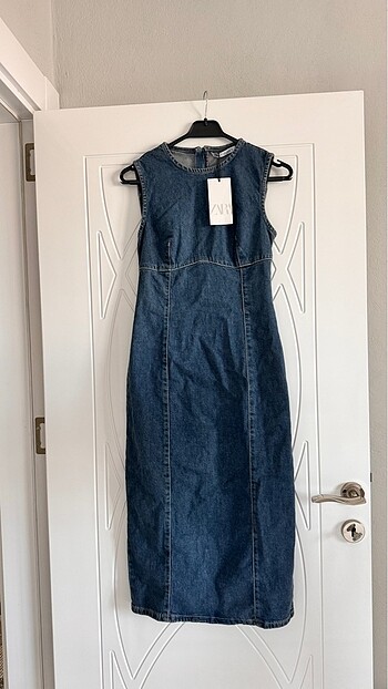 s Beden mavi Renk Zara denim elbise