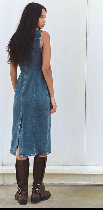 s Beden Zara denim elbise