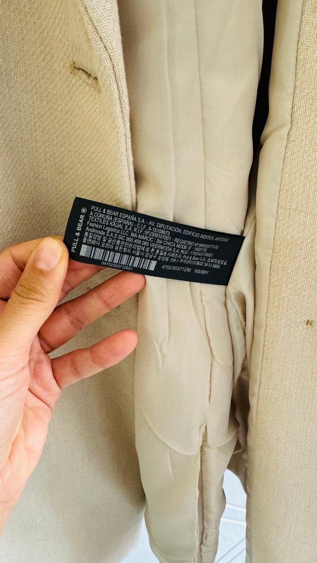 Pull&Bear Bej Midi Kadın Kaban - Görsel 5