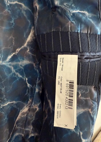 Paulmark Lacivert Çizgili Erkek Takım Elbise - Görsel 4