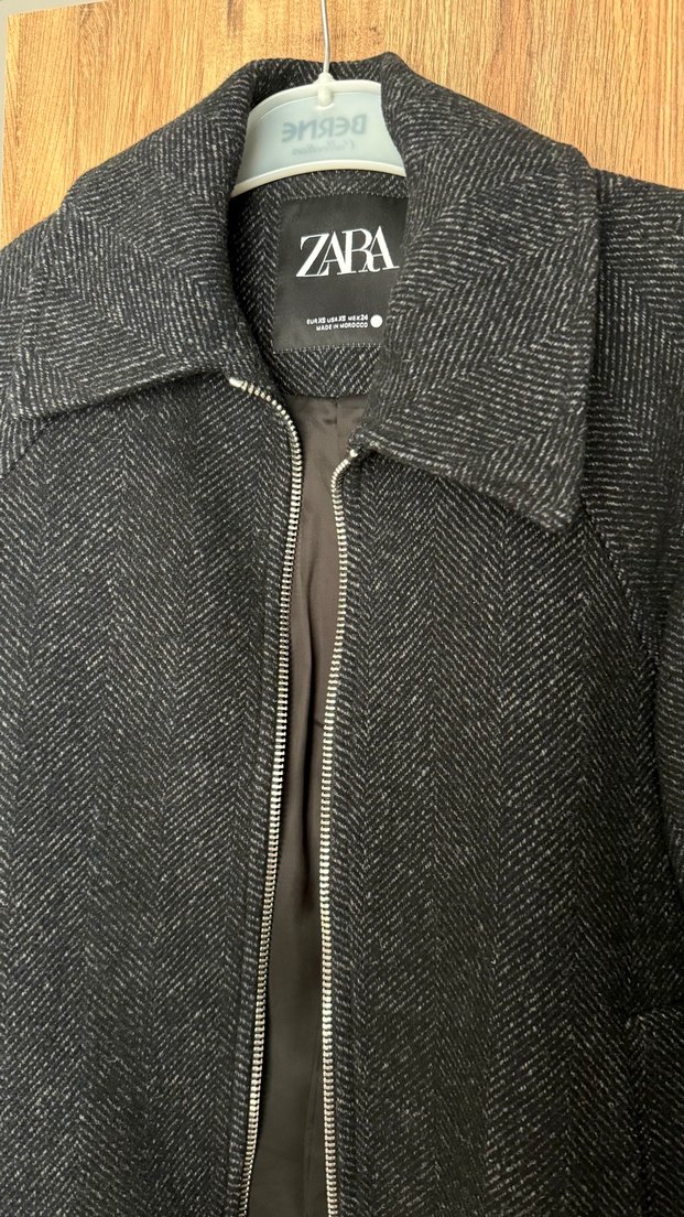 Zara yün karışımlı kaban - Görsel 4