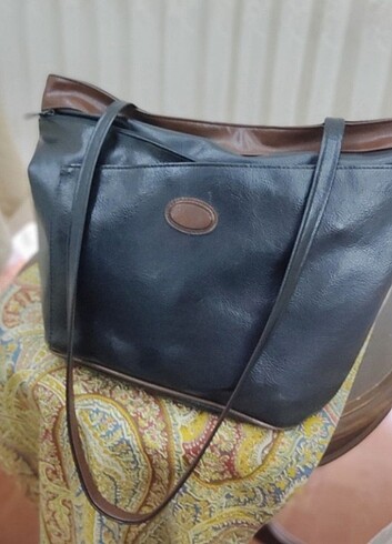 Siyah-Kahverengi Deri Kol Çantası - Görsel 6
