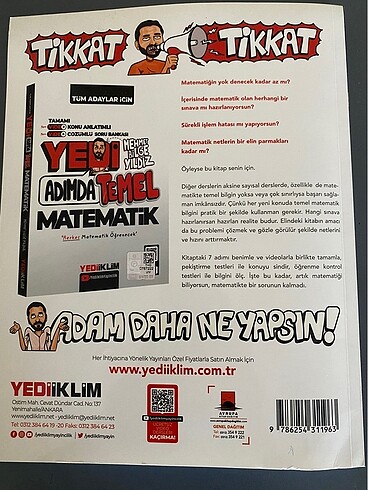  Beden Mehmet bilge yıldız yedi adımda temel matematik