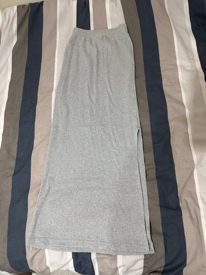 Gri Kısa Kollu Fitilli Alt Üst Takım - Görsel 3