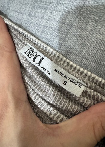 Gri Uzun Kollu Kadın Body - Görsel 3