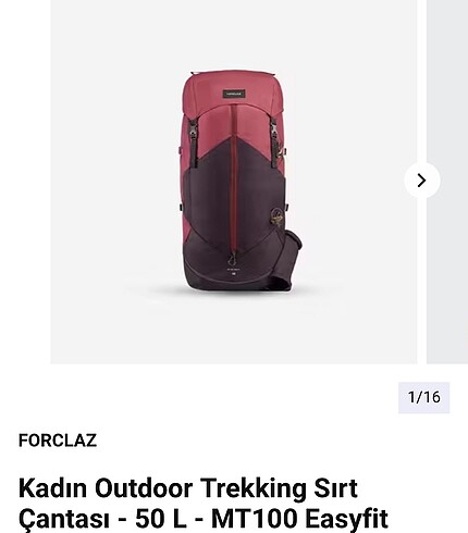 Decathlon Decathlon 50 lt kamp çantası