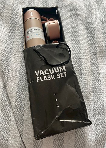 Pembe Termos Şişesi ve Bardak Seti - Görsel 5