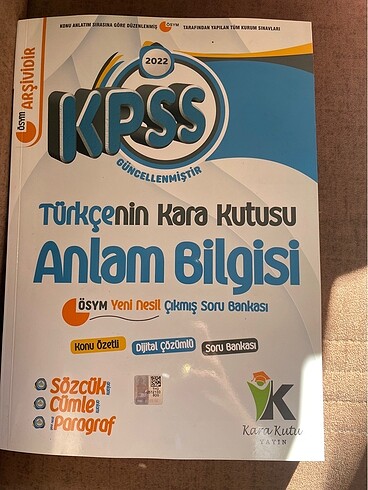  Beden Renk KPSS kitabı