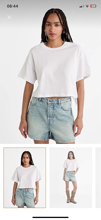 Stradivarius kadın crop tshirt