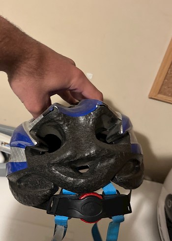 Mavi Gri Baskılı Biker Motosiklet Kaskı Sedona - Görsel 3