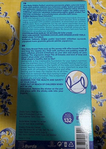 Wee Baby Klasik Göğüs Pedi 40'lı - Görsel 2
