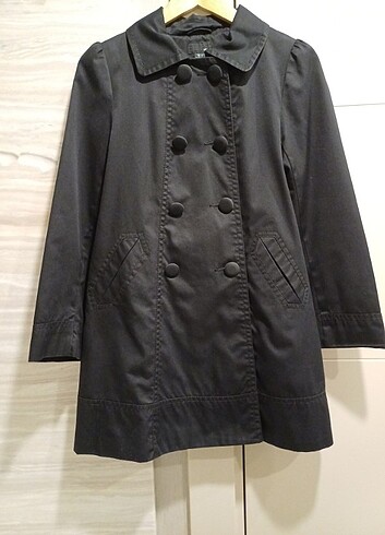 H&M Siyah Trençkot