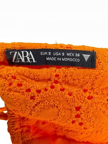 s Beden turuncu Renk Zara Kısa Elbise %70 İndirimli.