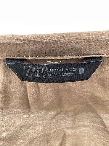 l Beden kahverengi Renk Zara Gömlek %70 İndirimli.