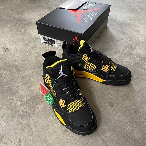 AİR JORDAN 4 YELLOW THUNDER Erkek Sneaker
