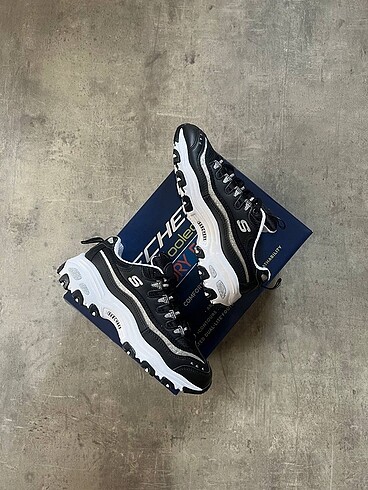 Skechers D'lites-Cool Black Silver Glitter