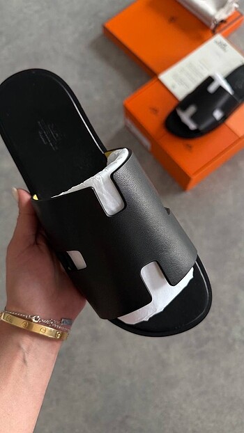 45 Beden Hermes ALL BLACK Terlik