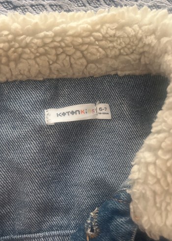 Düğmeli Mavi çocuk Kot Ceketi - Görsel 2