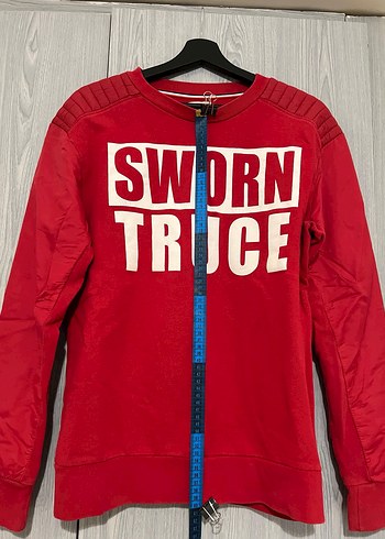 Kırmızı Erkek Sweatshirt Uzun Kollu - Görsel 2