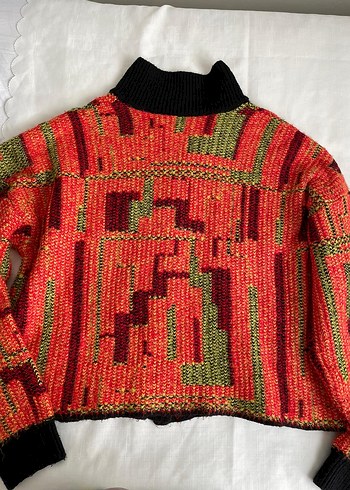 Desenli Triko Kadın Ceket - Görsel 3