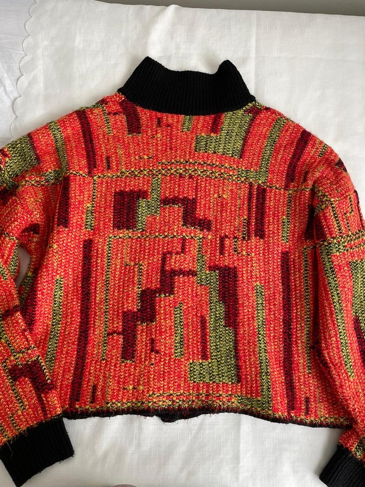 Desenli Triko Kadın Ceket - Görsel 3