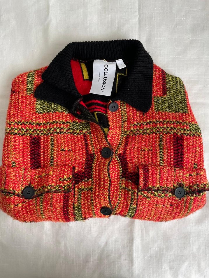 Desenli Triko Kadın Ceket - Görsel 2