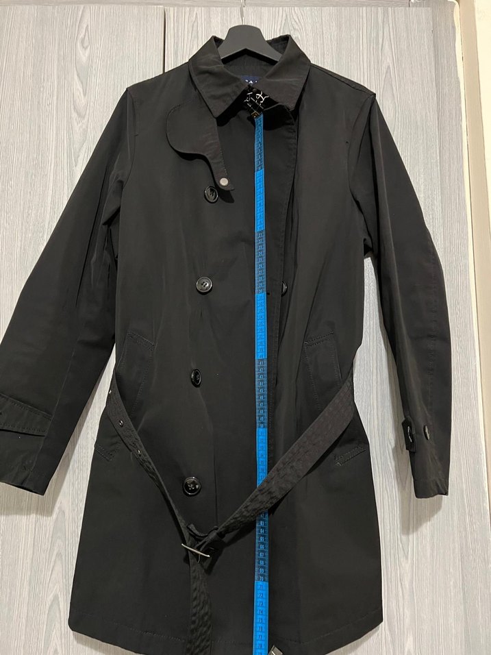 Siyah Midi Trençkot Erkek - Görsel 2