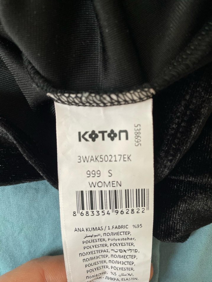 Siyah Kadife Bluz - Görsel 3