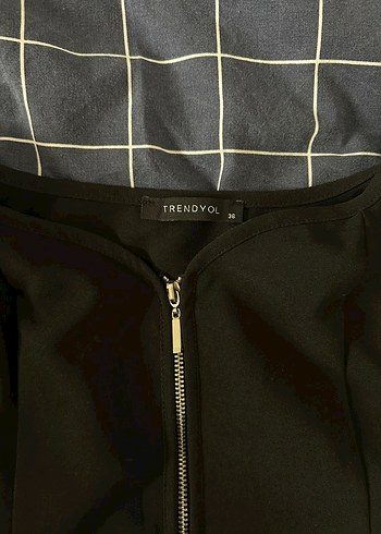 Siyah Fermuarlı Mini Büstiyer - Görsel 2