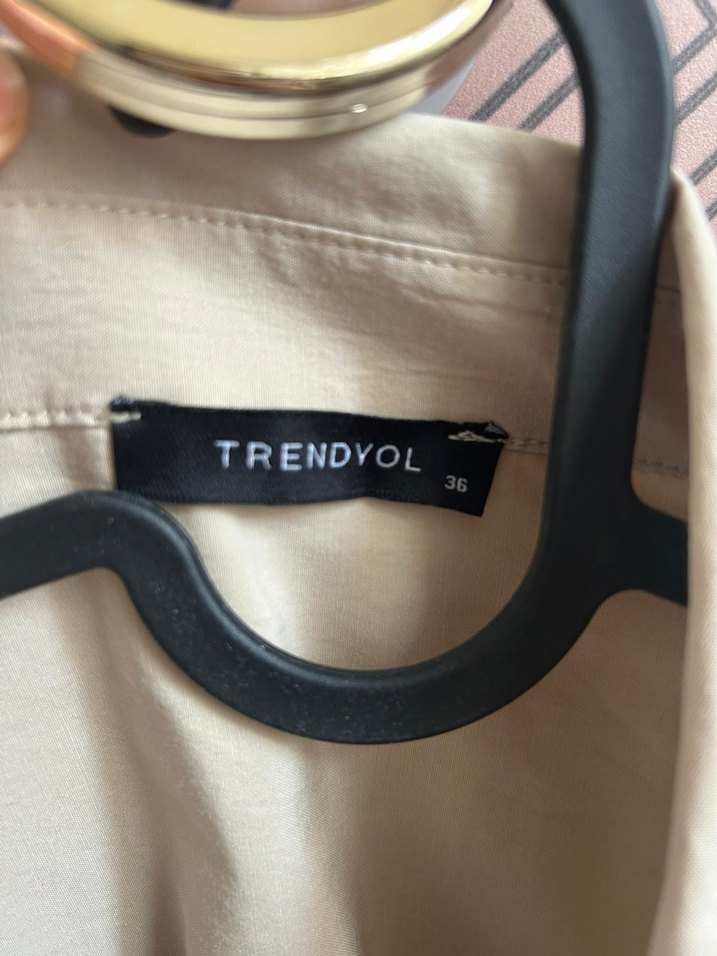 Bej Keten Kadın Gömlek - Görsel 2