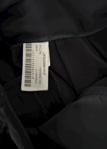 Lacivert Pilili Kadın Kumaş Pantolon - Görsel 4