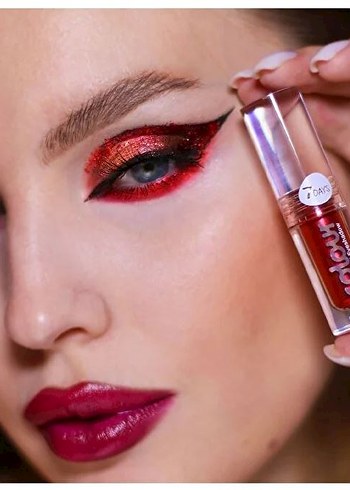 Kırmızı Likit Göz Farı / Ruj - Görsel 6