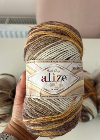 Alize Superlana Klasik Çok Renkli Yün İplik